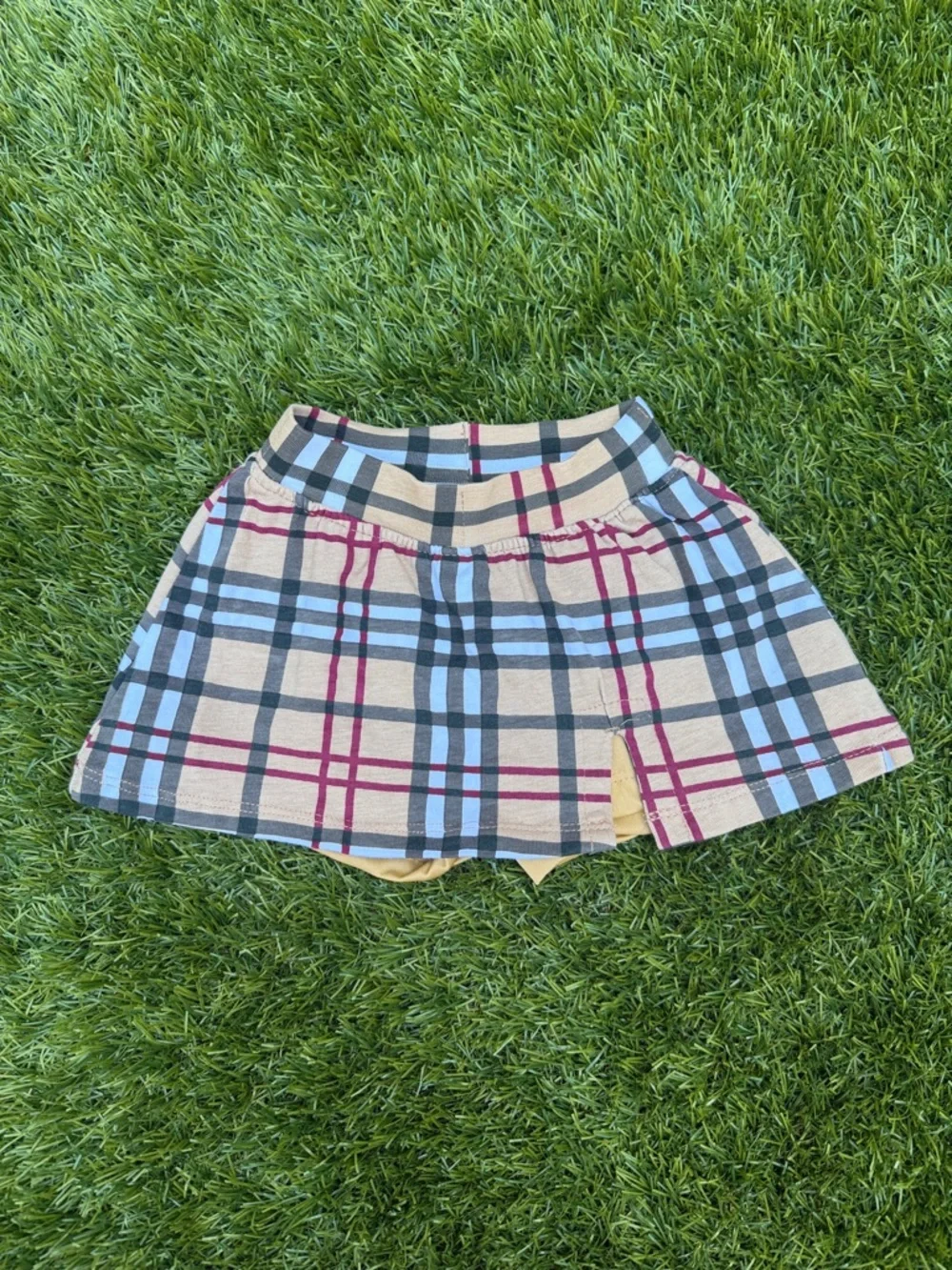 Girls 2T Plaid Skort & Graphic Top Bundle